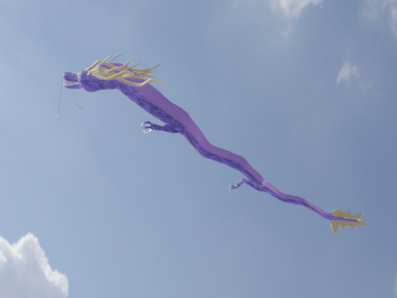 Blender龍くねらせる